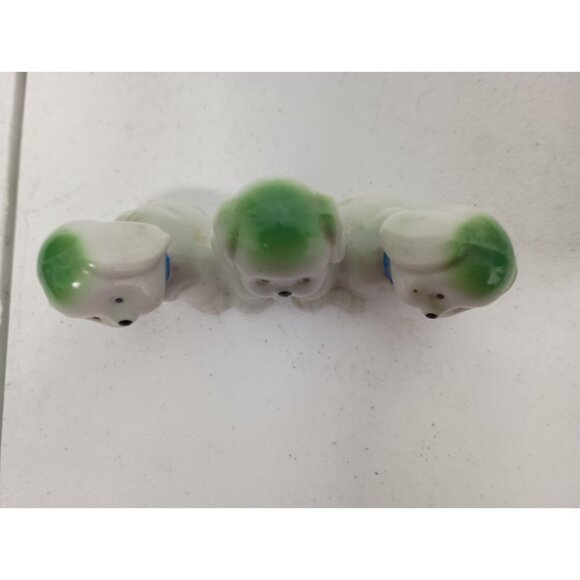 Vintage Japanese Pottery Poppies Poppy Dog Trio Ceramic Figurine - Picture 3 of 10